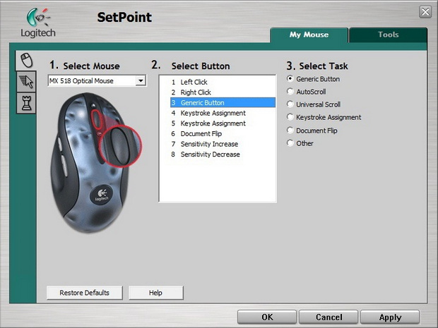 download logitech setpoint software